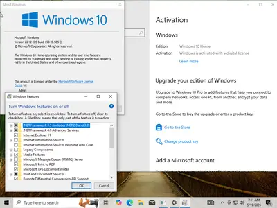 Windows 10 22H2 build 19045.5854 AIO 16in1 (x64) Preactivated Multilingual May 2025