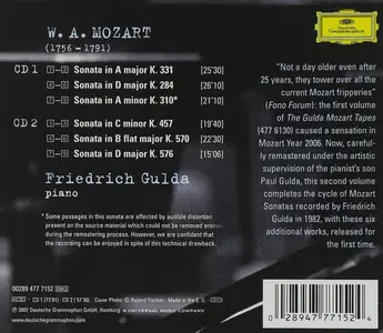 Friedrich Gulda - The Gulda Mozart Tapes, Vol. 2 (2007)