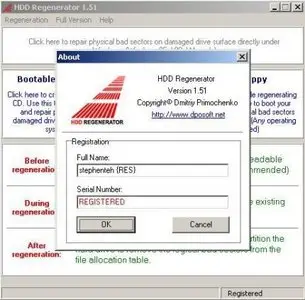 HDD Regenerator 1.51+ HDD Bad Sector Remover   