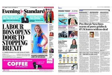 London Evening Standard – September 25, 2018