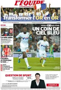 L'Equipe du  Mercredi 25 Septembre 2013