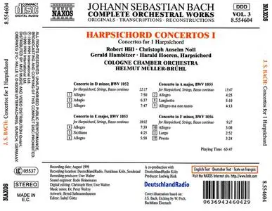 Helmut Müller-Brühl, Cologne Chamber Orchestra - Johann Sebastian Bach: Harpsichord Concertos I (1999)