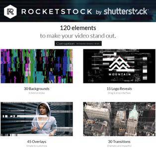 Corruption: 120 Distortion Elements / 20 SFX For Any NLE - Motion Graphics (Rocketstock)