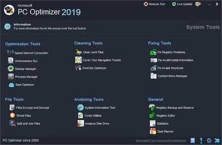 Asmwsoft PC Optimizer 2019 v11.0.3085