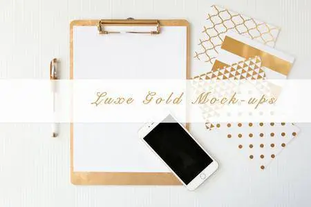 CreativeMarket - Gold Luxe Product Mockup Bundle