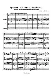 BeethovenLv - Quartet No. 4 in C Minor: 2. Andante scherzoso quasi allegretto