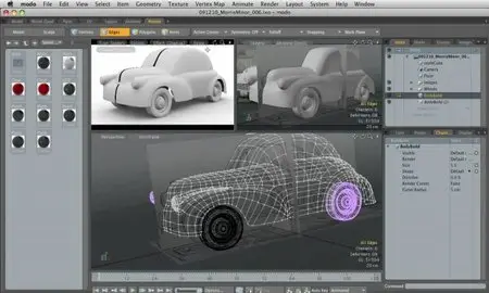 Create Photorealistic Car Morris Minor 1000 in Modo