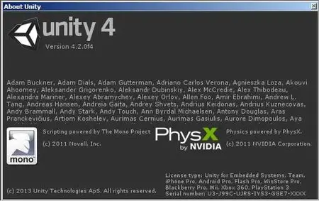 Unity 3D Pro (32bit) 4.2.0f4