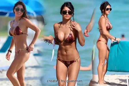 Arianny Celeste - Bikini beach candids in Miami July 3, 2012