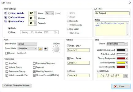 Programming Jumbo Timer 3.3