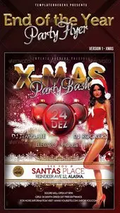 GraphicRiver End Of The Year Flyer | X-Mas & Happy New Year