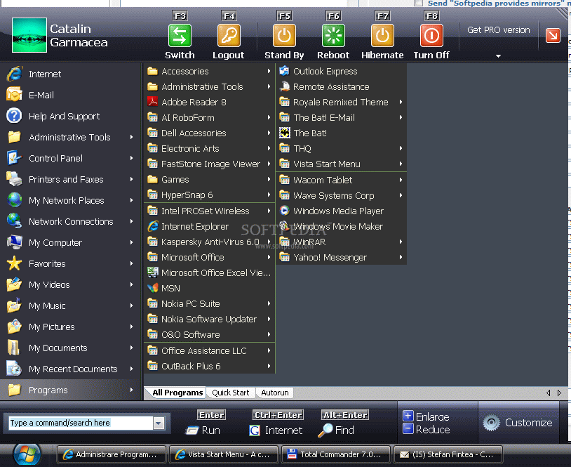 Vista Start Menu Pro 2.8