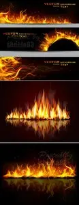 Fire Flames Backgrounds Vector