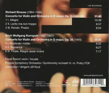Pavel Šporcl, Prague Symphony Orchestra, Jiří Kout - Strauss, Korngold: Violin Concertos (2009)
