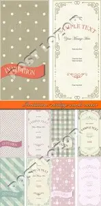 Invitation vintage cards vector 