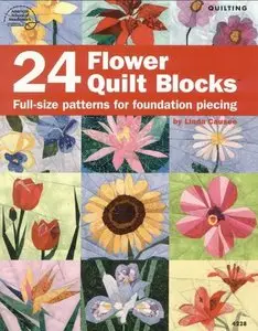 Linda Causee - 24 Flower Quilt Blocks (4228)