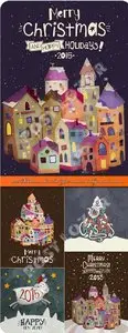 2015 Christmas and New Year creative backgrounds vector 7