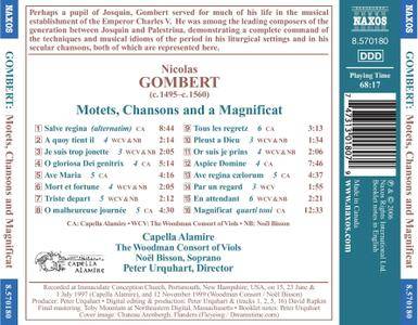 Capella Alamire, The Woodman Consort of Viols, Peter Urquhart - Nicolas Gombert: Motets; Chansons; Magnificat (2006)