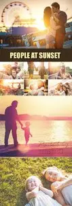 Stock Photo - People at Sunset