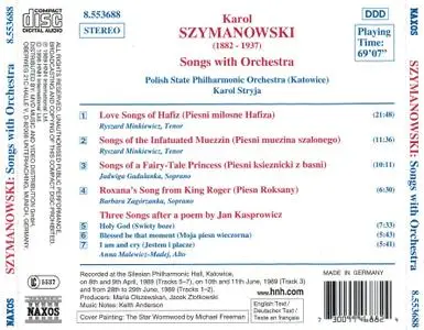 Polish State Philharmonic Orchestra, Karol Stryja - Szymanowski: Songs with Orchestra (1996)