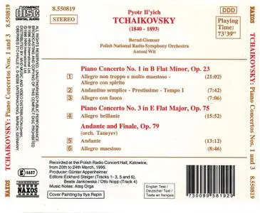 Bernd Glemser, Antoni Wit - Tchaikovsky: Piano Concertos Nos. 1-3, Andante and Finale, Op. 79 (1996)