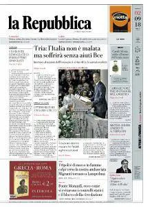 la Repubblica - 2 Settembre 2018