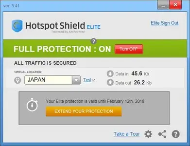 Hotspot Shield VPN 3.41 Elite Edition