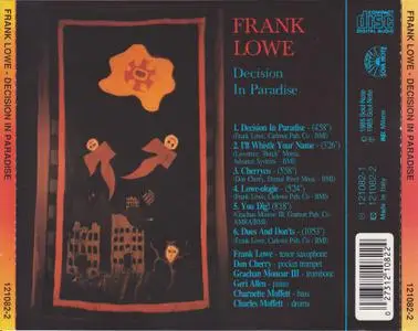 Frank Lowe - Decision in Paradise (1985)