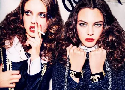 Anna Grostina and Vittoria Ceretti by Ellen von Unwerth for Vogue Japan September 2015