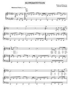 Superstition - Stevie Ray Vaughan, Stevie Wonder (Piano-Vocal-Guitar)