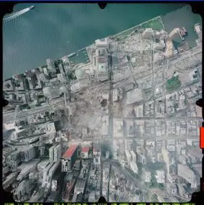 Satellite photo of World Trade Centre after terrorist attacks 9-11