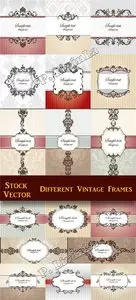 Stock Vector - Different Vintage Frames 