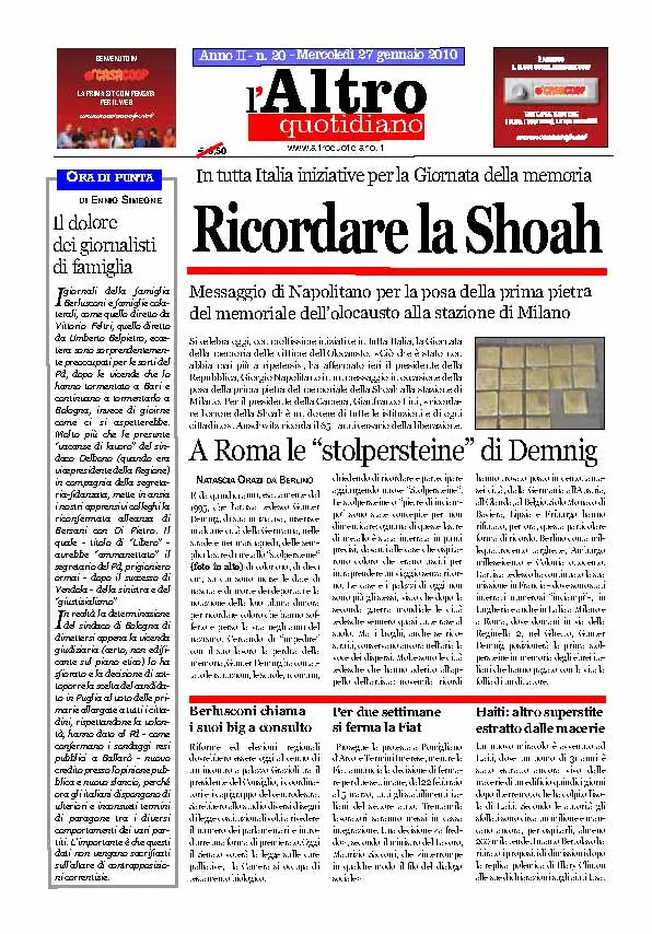 Altro Quotidiano 27.01.2010