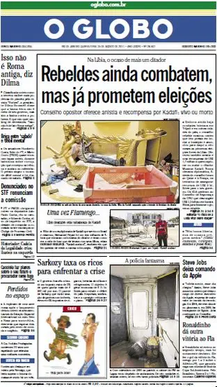 Jornal O Globo - 25 de agosto de 2011