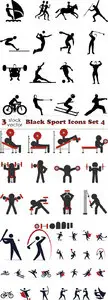 Vectors - Black Sport Icons Set 4