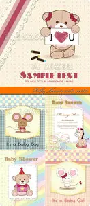 Baby shower card vector