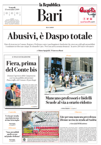 la Repubblica Bari - 13 Settembre 2019