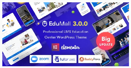 Themeforest - EduMall v3.4.4 - Professional LMS Education Center WordPress Theme