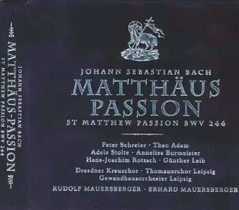 J.S.Bach - Matthaeus Passion, BWV 244 - R. & E. Mauersberger - Dresdner Kreuzchor