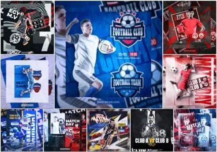 PSD soccer, american football, basketball club social media banner