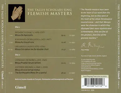 The Tallis Scholars - Sing Flemish Masters (2009, Gimell Records # CDGIM 211)