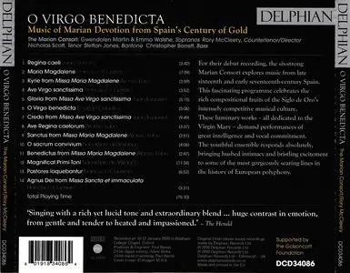 The Marian Consort, Rory McCleery - O Virgo Benedicta: Music of Marian Devotion from Spain’s Century of Gold (2010)