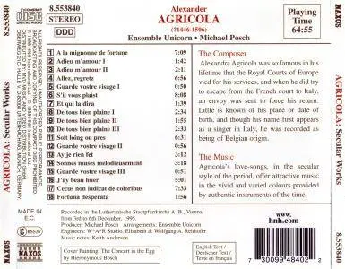 Ensemble Unicorn, Michael Posch - Alexander Agricola - Fortuna Desperata: Secular music of the 15th century (2009)