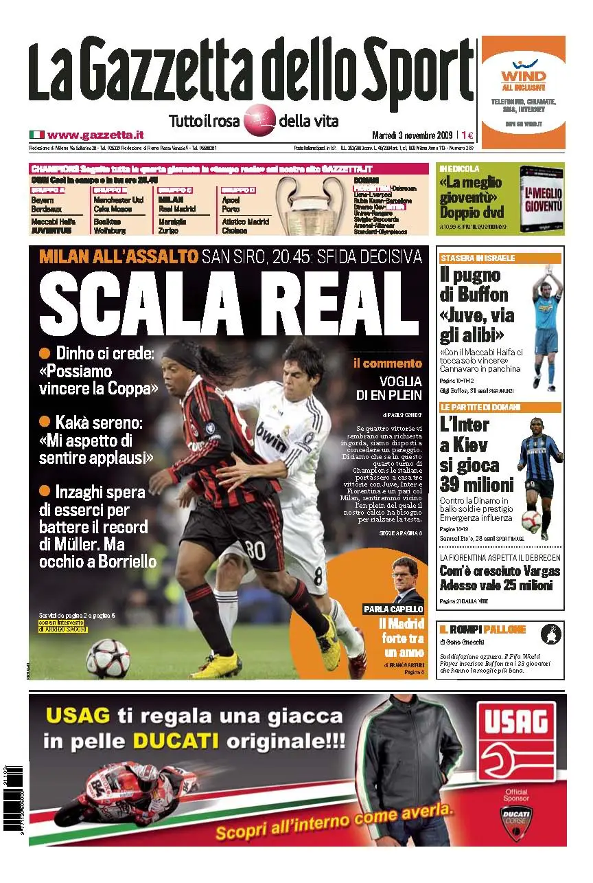 Gazzetta dello Sport 03 11 2009