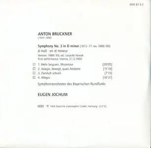 Bruckner - 9 Symphonies - Eugen Jochum (2003) [9CD BoxSet] {Deutsche Grammophon Collectors Edition}