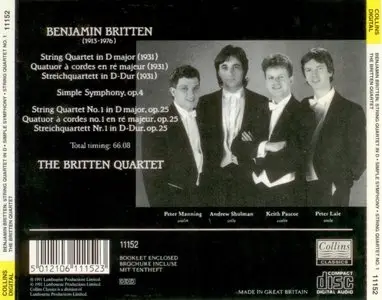Benjamin Britten - String Quartets - The Britten Quartet (1991)
