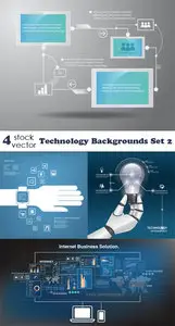 Vectors - Technology Backgrounds Set 2