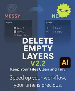 Delete Empty Layers Script v2.2 for Illustrator