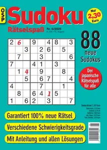 Sudoku Rätselspaß - Nr.6 2025