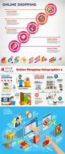 Vectors - Online Shopping Infographics 2